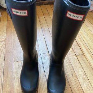 Tall Black Hunter Rain Boots